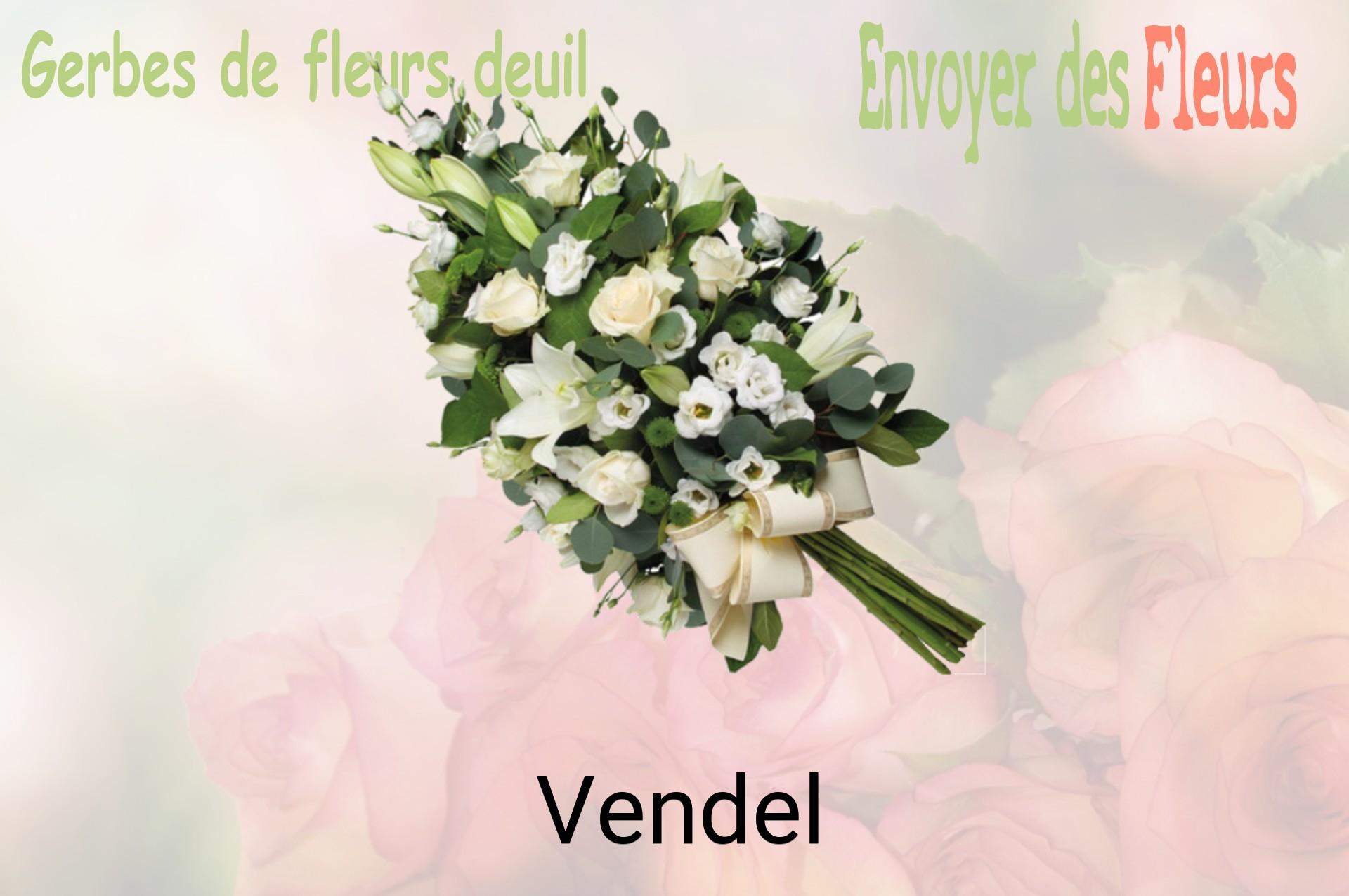 Gerbe de fleurs de deuil livrée à Vendel